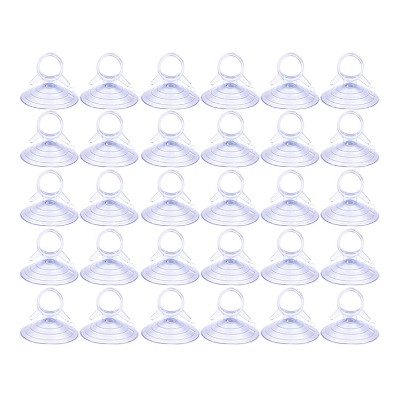 30/10Pcs Car Sun Visor Suction Cups Dovetail Front Gear Sun Visor Suction Cups Transparent PVC Suction Cups Car Decoration