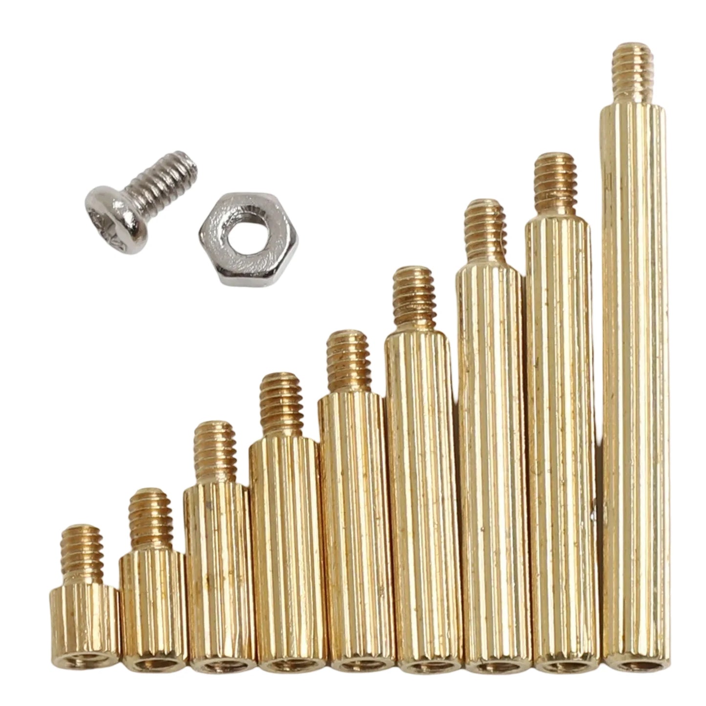 M2 Spacer Assortment Screw &amp; Nut Set 270pcs — Clear Storage Box for Electronics Assembly