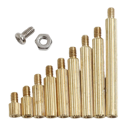 M2 Spacer Assortment Screw &amp; Nut Set 270pcs — Clear Storage Box for Electronics Assembly
