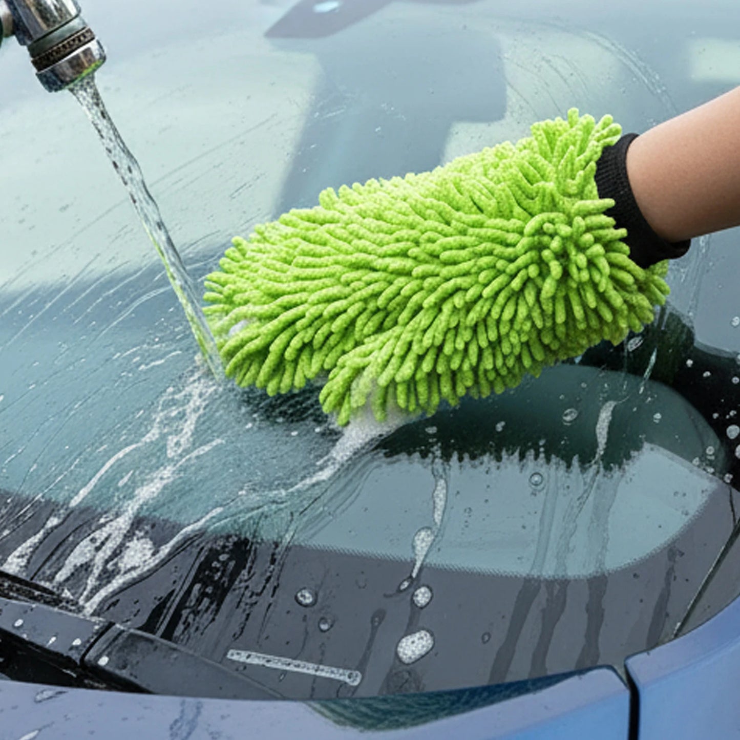 Microfiber Chenille Cleaning Gloves Double-Sided Car Washing Gloves