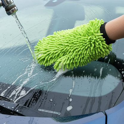 Microfiber Chenille Cleaning Gloves Double-Sided Car Washing Gloves
