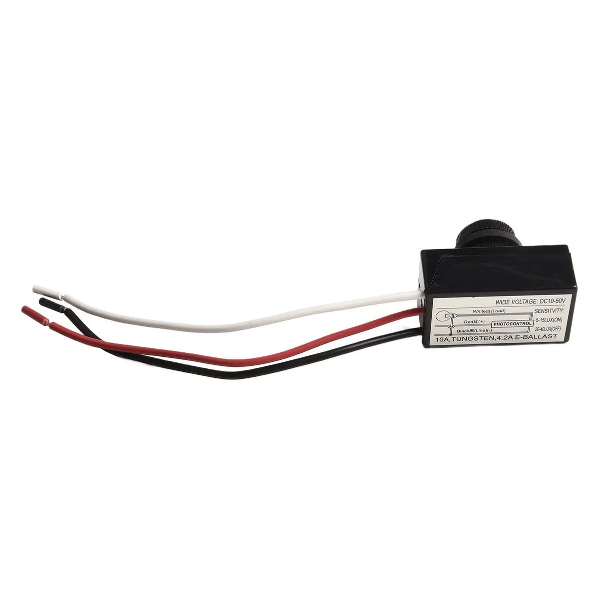 Control Switch Button Sensor 12V-48VDC Energy Saving Photocell Sensor Automatic Light Sensing Button Style Wide Voltage Range