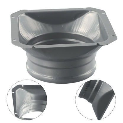 For Kitchen Hood Ventilator Pipe Connecting Vent Flange Exhaust Duct 4-10inch Electrostatic Spray Metal Silver-gray