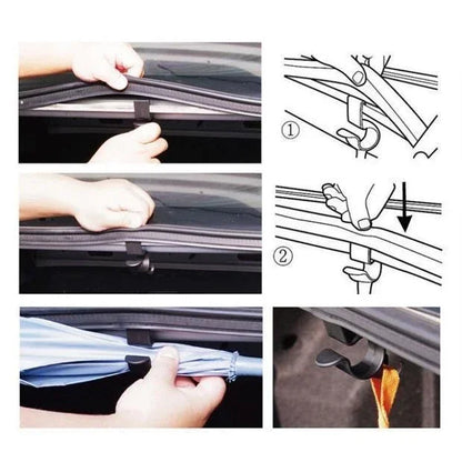 Car Umbrella Holder & Trunk Hook – Multi-Functional Storage Organizer for Umbrella, Towel & Accessories (1/4pcs)