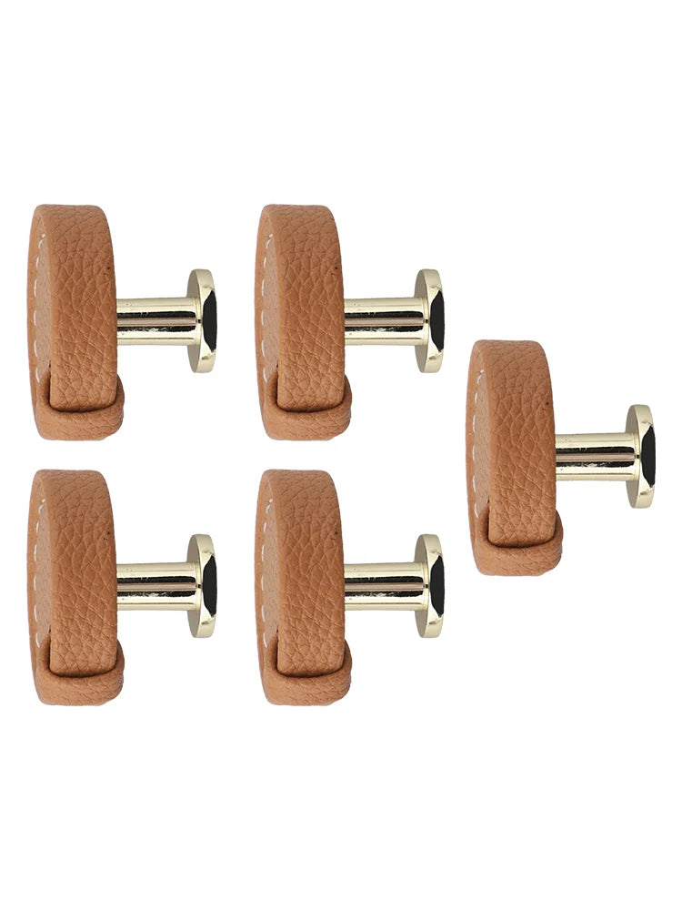 For Kitchen Cabinets Zinc Alloy Knobs Leather Drawer Pulls Stylish Furniture Pulls Sturdy Construction Stylish Furniture Accents