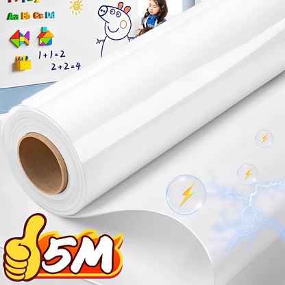 Electrostatic Whiteboard Wall Sticker – Premium Static Cling, No Damage, Easy to Clean & Reusable for Home, Office & School