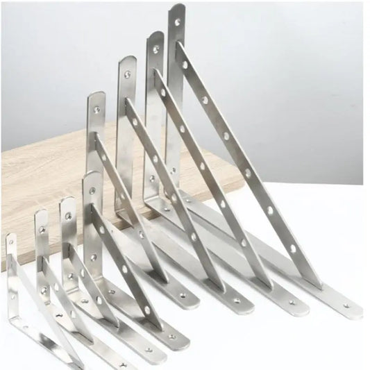 2Pcs Angle Bracket Heavy Duty For Wall Angle Bracket Stainless Steel L Type Bracket