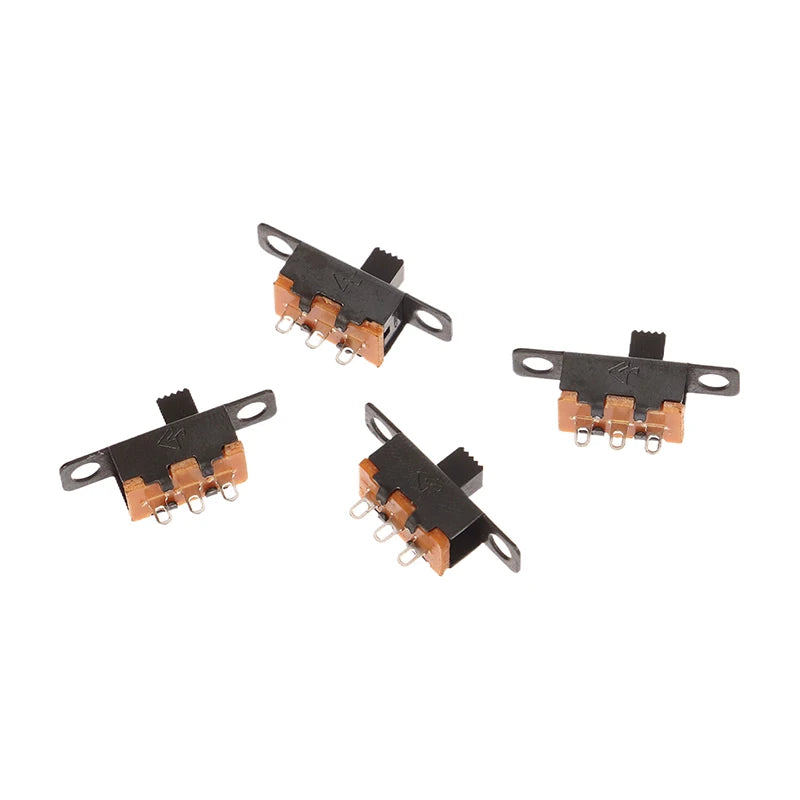 20Pcs 5V 0.3A Mini Size Black SPDT Slide Switch For Small DIY Power Electronic 3Pin 1P2T Slide Switch Toggle Switch