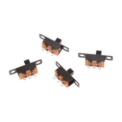 20Pcs 5V 0.3A Mini Size Black SPDT Slide Switch For Small DIY Power Electronic 3Pin 1P2T Slide Switch Toggle Switch
