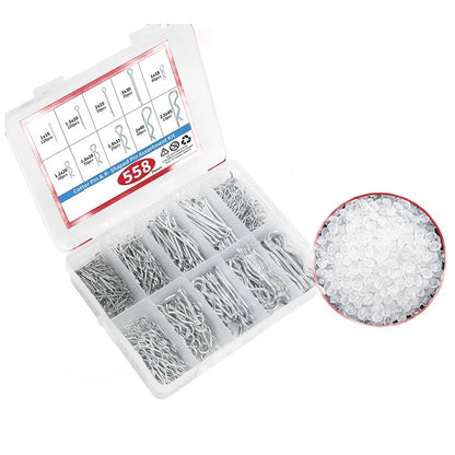 Stainless Steel Cotter Pin Set — Split Pin DIY Fasteners Kit for Electrical & Mechanical Projects