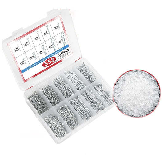 Stainless Steel Cotter Pin Set — Split Pin DIY Fasteners Kit for Electrical & Mechanical Projects
