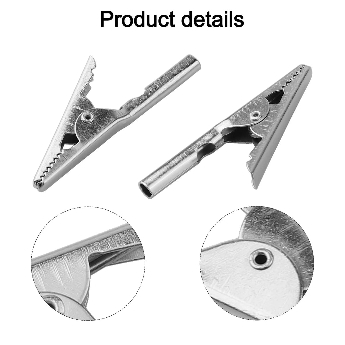 Easy Connect Crocodile Clips 2000V 30A Current Battery Connectors Black Crocodile Clips Strong Spring Mechanism