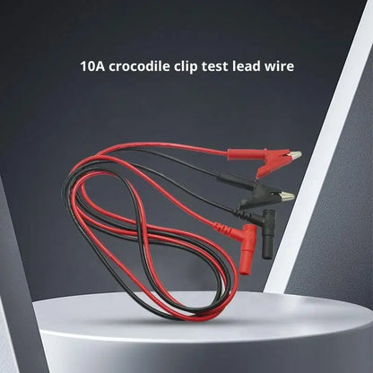 New 1Pcs To Banana Plug Test Cable Lead Connector 10A Crocodile Clip Electrical Test Lead For Multimeter Testing Alligator Clips