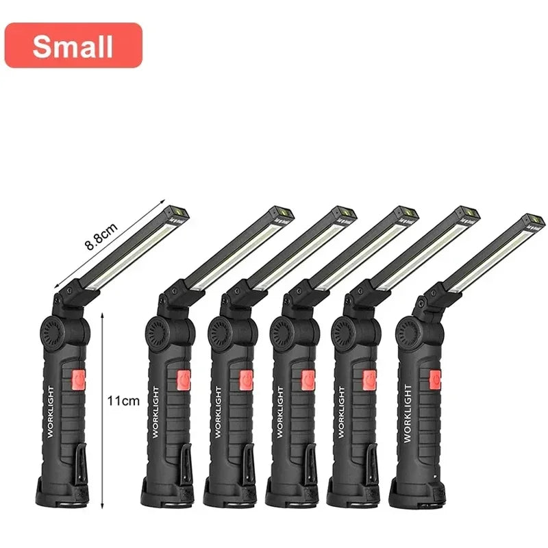 LED Work Light Magnetic Base 360° Rotating Rechargeable Flashlight