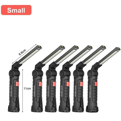 LED Work Light Magnetic Base 360° Rotating Rechargeable Flashlight