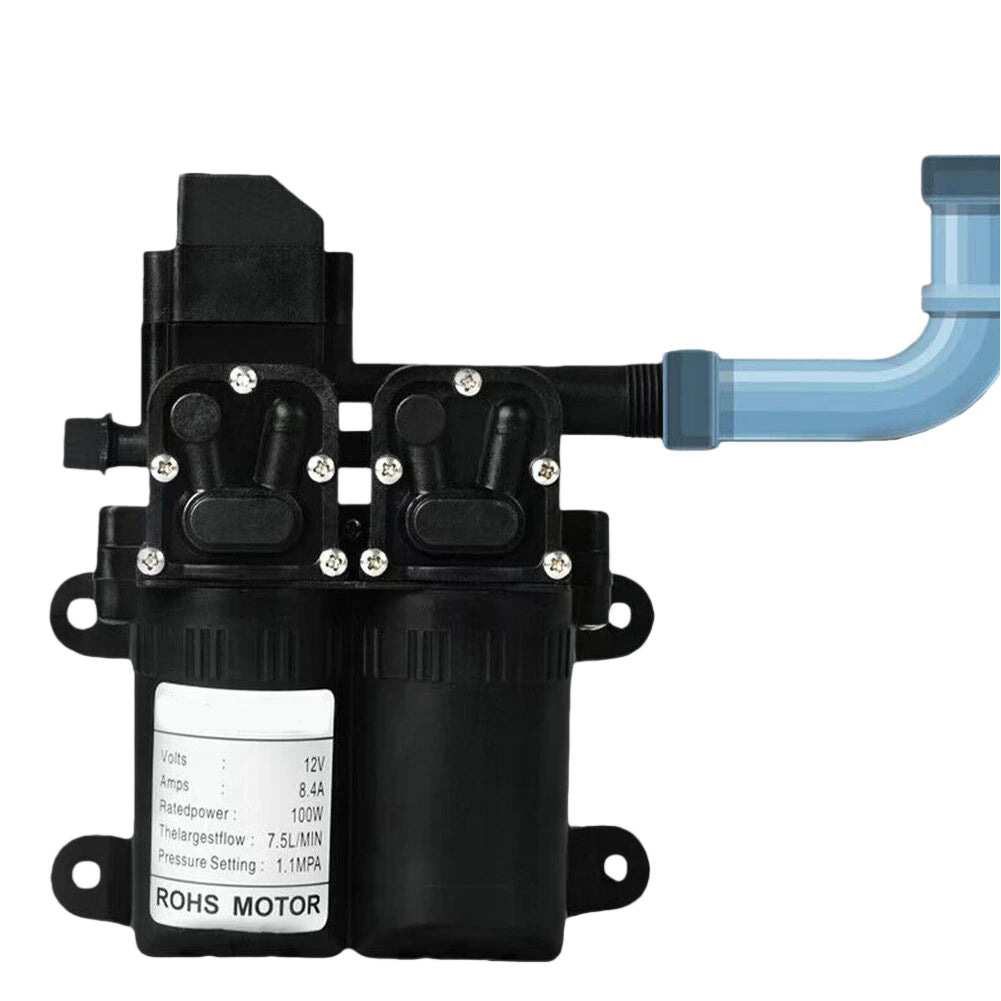 12V Electric Booster Pump — Self-Priming Water Pump for Garden Watering, Car Washer, Boat, Caravan &amp; Shower