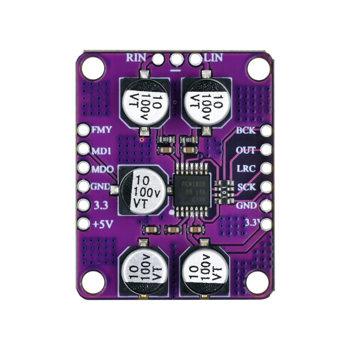 PCM1808 24-Bit Stereo Audio ADC Module 105dB SNR Analog Input Decoder for Amplifier and Turntable
