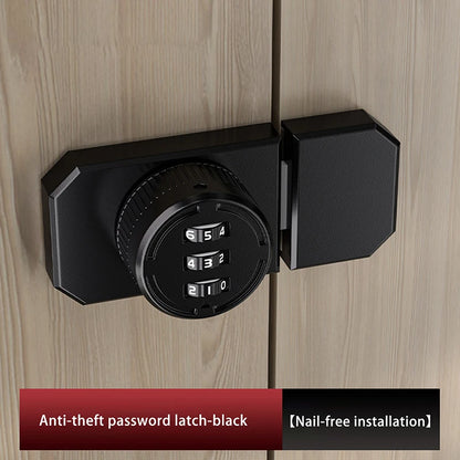 New 1 Set No-Punch Combination Door Lock 3 Digit Password Cabinet Locks With Combination Latch For Closet Door Door