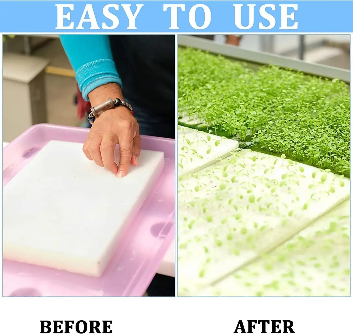 500/100PCS Hydroponic Plant Sponge Garden Cultivation Seedling Soilless Culture Planting Tools Vegetables Nursery Pots Trays