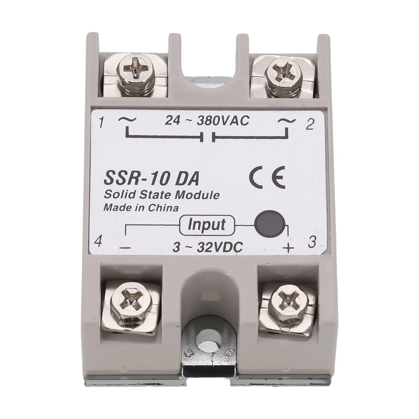 Single Phase Solid State Relay SSR-10DA DC Controlled AC Single-phase Solid State Relay 10A DC-AC Relay 3-32V DC To 24-380V AC