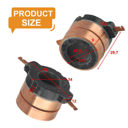 Black Collecting Ring Collecting Ring 33.7mm 33.7x17.9x9(29.7)mm For DC Motor For Power Tools JDH-008-2 Smoothly And Efficiently