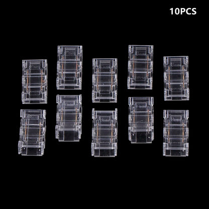 10pcs 2pin 8mm COB LED Strip To Strip LED Connectors Strip To Wire Connection Solderless Extension For 8mm COB LED Strip Lights