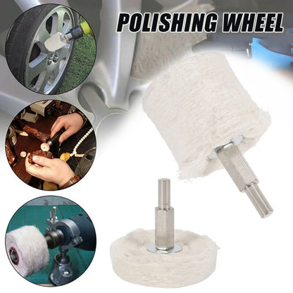 6PCS Stainless Steel Polishing Wheel Set | Cloth + Steel Polisher for Metal, Jewelry, Glass, Aluminum, Ceramic, Wood