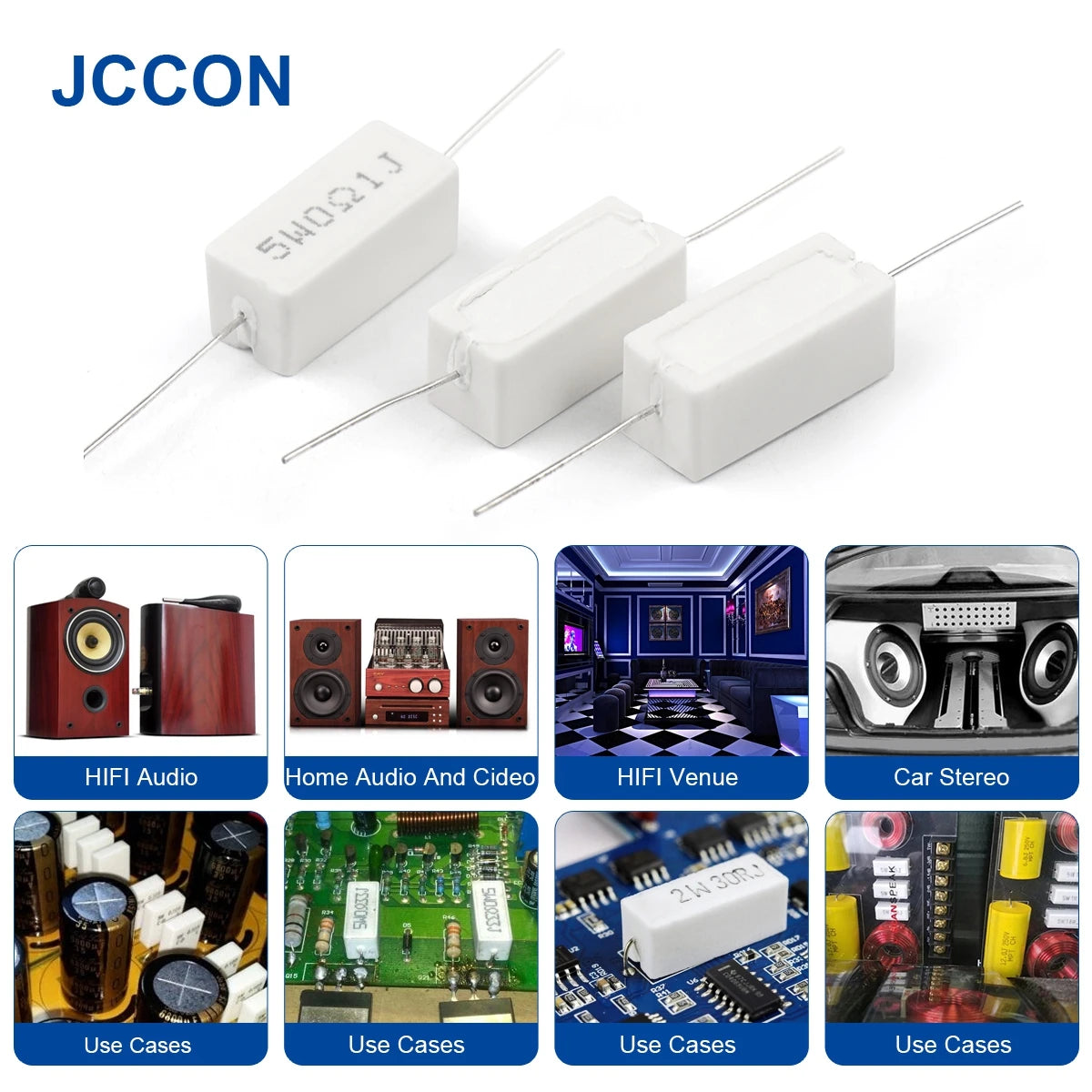 5W Cement Resistor 0.1Ω–6.8KΩ 5% Tolerance Ceramic Cement Resistance