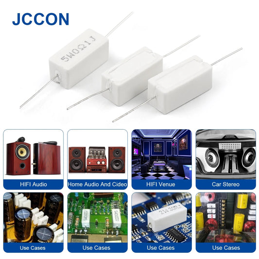 5W Cement Resistor 0.1Ω–6.8KΩ 5% Tolerance Ceramic Cement Resistance