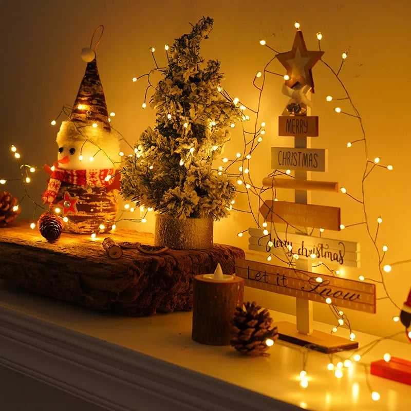 1.5/3/6M USB LED Firecracker String Lights with Remote Control for Christmas Wedding Party New Year Decoration