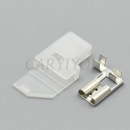 1 Pin 6.3mm Flag Right Angle Connector DJ7019A-6.3-21 Spring Lock Automotive Lamp Socket