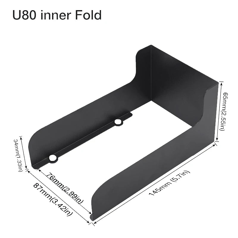 Metal Ring Doorbell Cover Plate Visual Doorbell Rain Cover Black Doorbell Rain Cover Windproof Round Doorbell Bracket Kit
