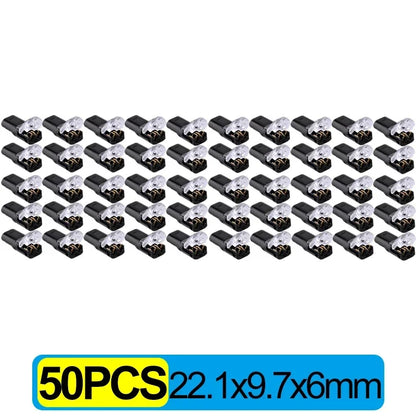 100x Waterproof Plug Wire Connector 2 Pin Way Cable Plug Car Electric Wire Snap Connectors Strip Terminal Connection Wholesale