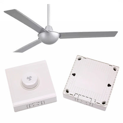 New 1PC Plastic AC220V 10A 15W-300W White 86Type Ceiling Fan Adjustment Stepless Speed Controller Wall Switch