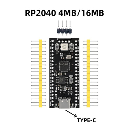 RP2040 Core Board 4MB/16MB Dual-Core Cortex-M0+ USB-C Compatible with Raspberry Pi Pico MicroPython Development