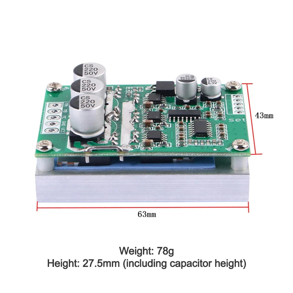 Motor Driver Board BLDC DC12-36V 500W Brushless Speed Controller For PWM Hall-less Motor Control Brushless Motor Speed Regulator