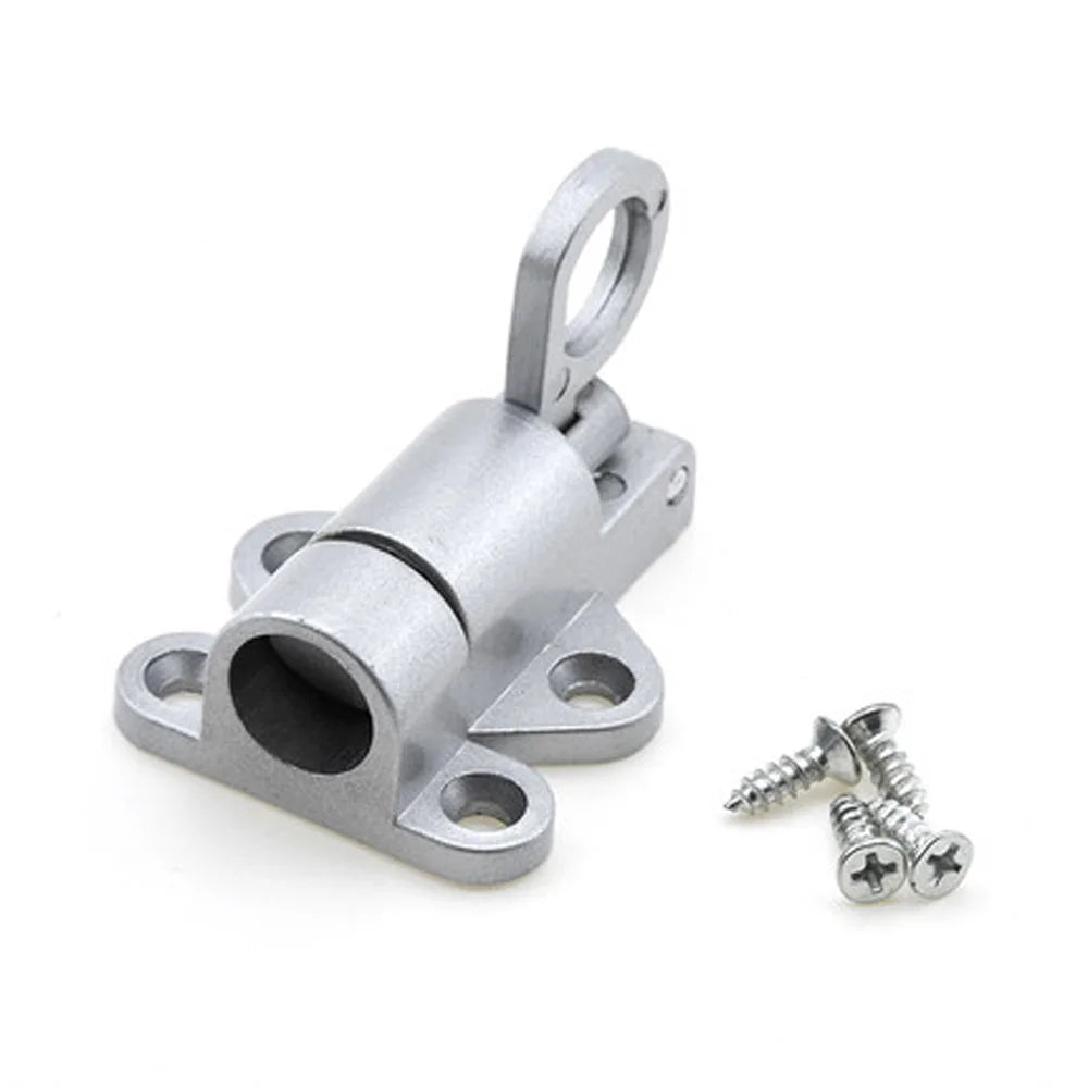 New Latch Bolt Garden Home Pull ring Bounce Gate Door Pull Ring Bounce Hardware Tool Useful Aluminum Alloy Screws