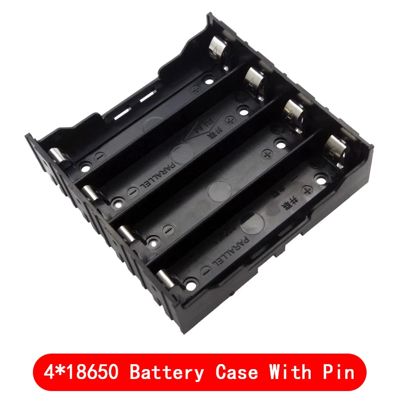 ABS 18650 Battery Holder Case Storage Box with Hard Pin Slots for 1-4 Cells