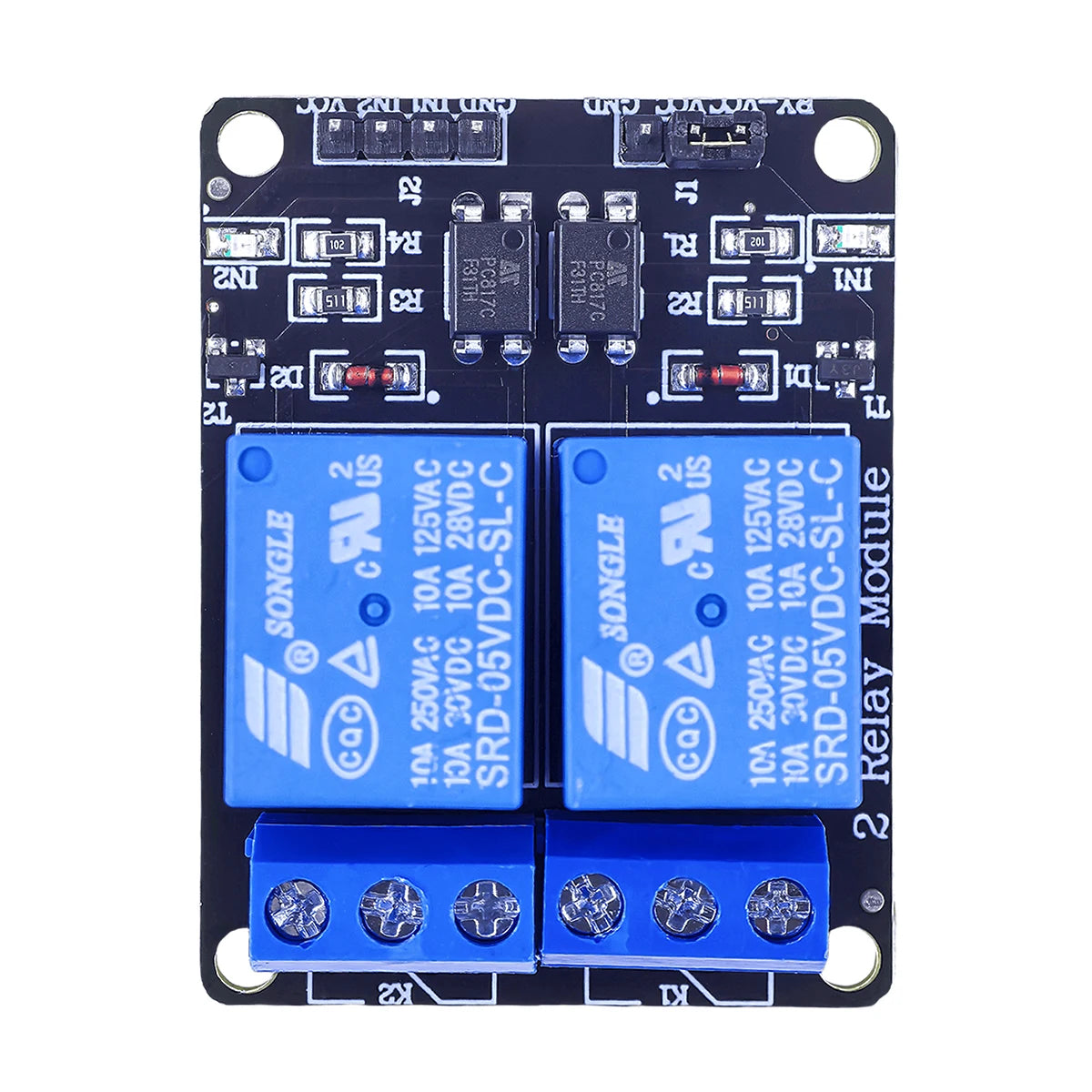 2-Channel 5V/12V Relay Module Low Level Trigger Board with Optocoupler for Arduino PIC AVR DSP ARM
