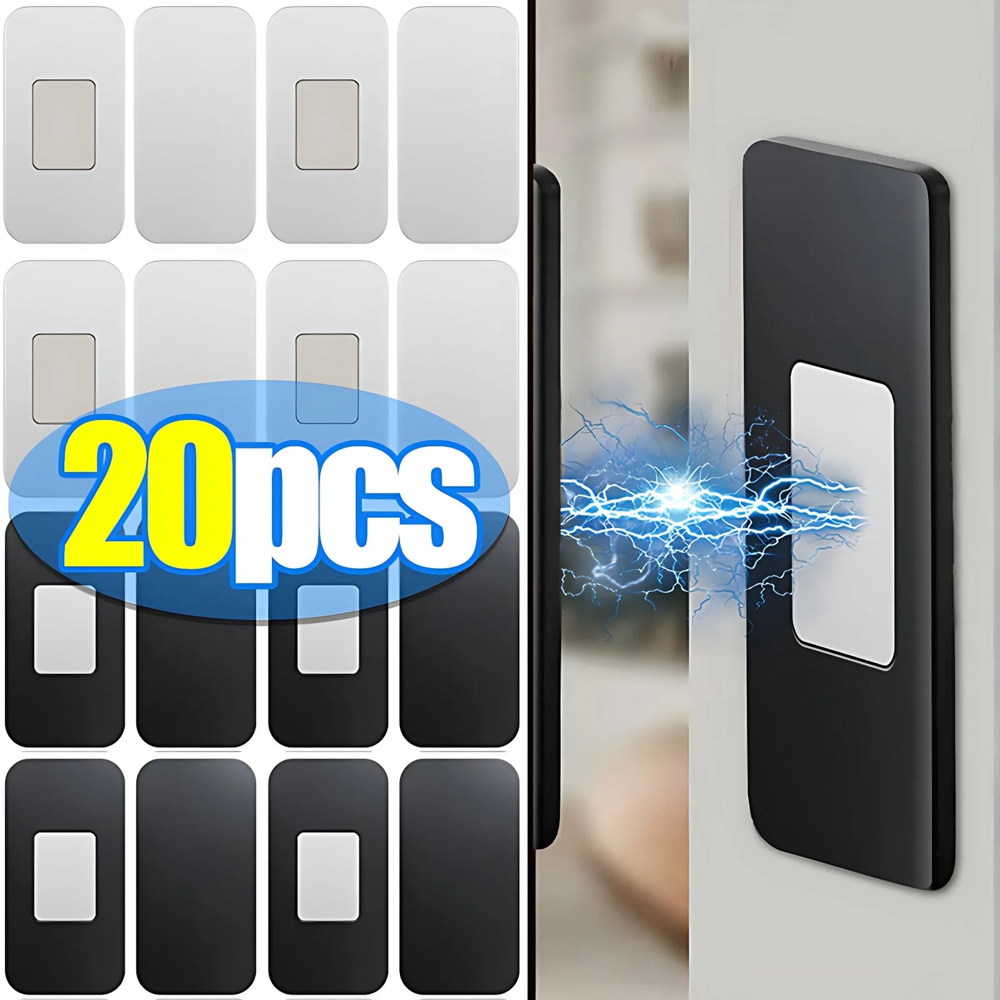 Magnetic Cabinet Door Catch 20/2PCS Self Adhesive Hidden Magnet Closer