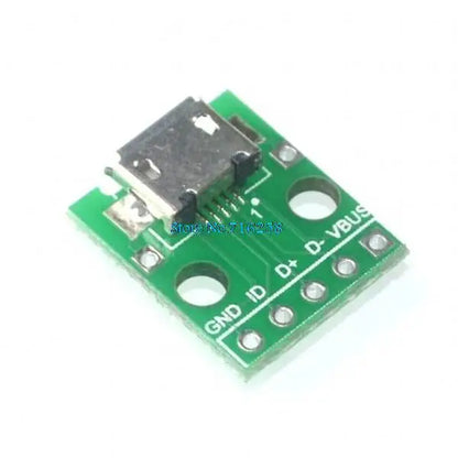 2PCS/LOT USB to DIP Adapter Board Mini/Micro USB 2.54mm 5-Pin Female B Type USB2.0 PCB Converter