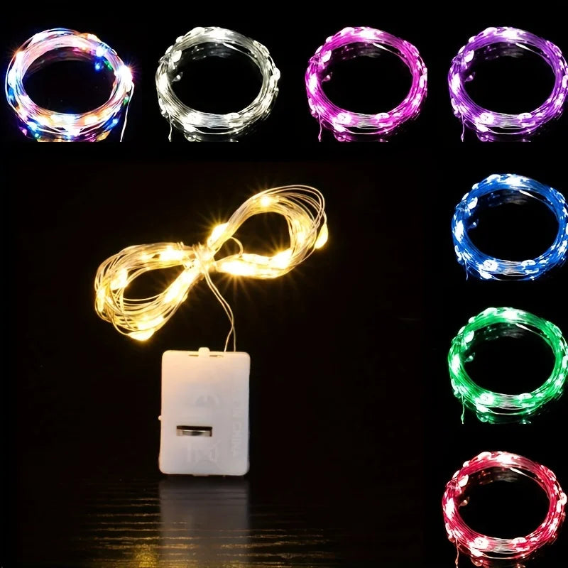 20Packs 1m LED String Lights Warm/Multicolor/Red/Green/Blue/Pink/Purple/White Christmas Atmosphere Firefly Lamp Starry Sky Light