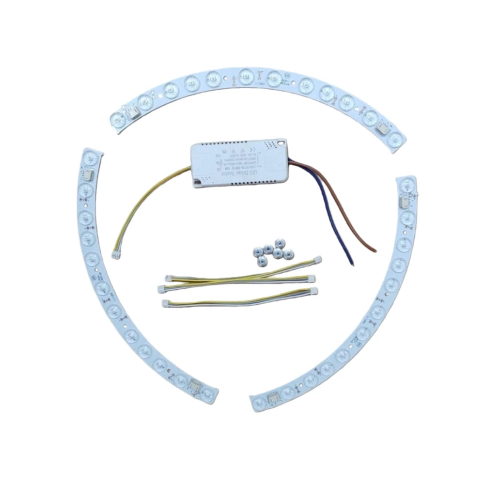 2/3/4pcs Fan-shaped LED Light Source Circular Ceiling Light Curved Lens Light Strip With 3-Stage Dimming Fan Lights