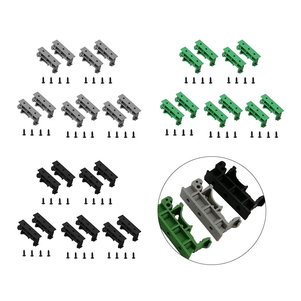 PCB DIN C45 Rail Mount Adapter for DIN 35 Mounting Rails, Plastic PCB Bracket Clips, 35mm Electrical Part
