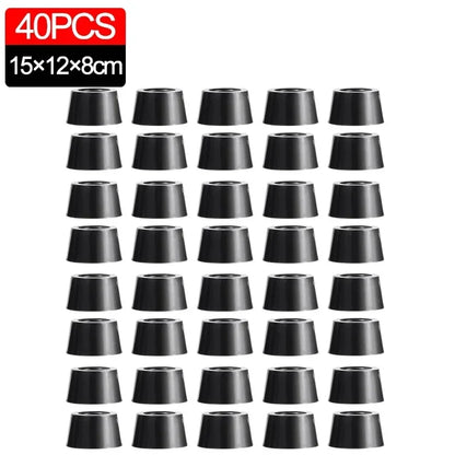 8/40Pcs Rubber Pads Floor Protectors Table Chair Furniture Leg Cover Speaker Cabinet Bottom Black Tips Absorber Non-slip Gasket