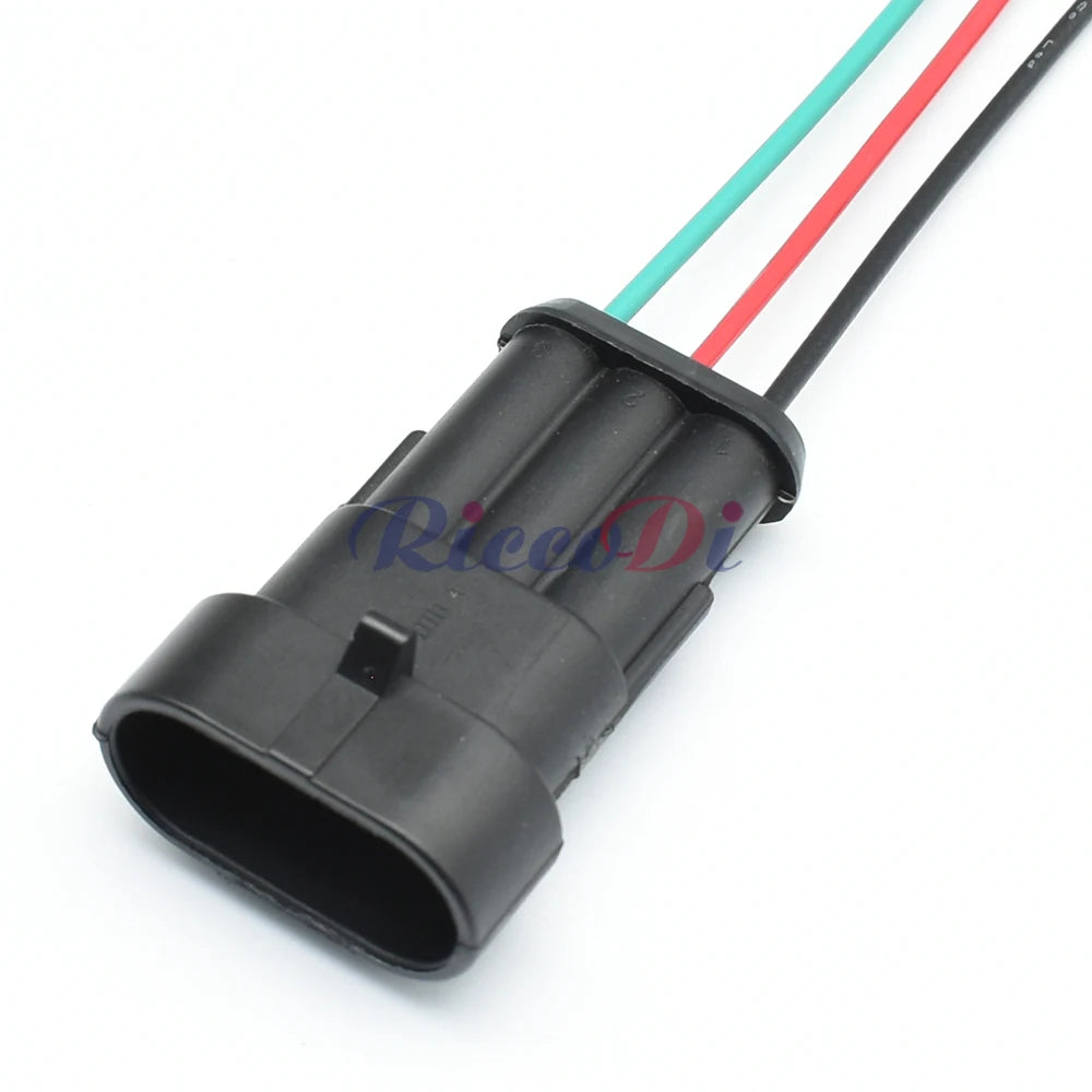 3 Pin 1.5mm Sealed Waterproof Connector 282087-1 282105-1 DJ7031-1.8 PA66 with Terminals and Seals