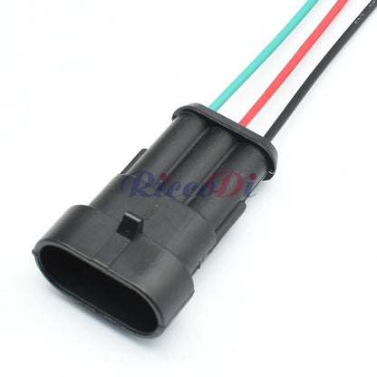 3 Pin 1.5mm Sealed Waterproof Connector 282087-1 282105-1 DJ7031-1.8 PA66 with Terminals and Seals