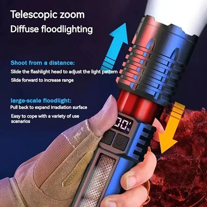 19000000LM Super Powerful Flashlight Rechargeable LED Torch COB Lantern