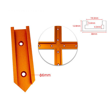 T-Track Intersection Slot Woodworking Chute Miter Gauge Guide Rail With Holes Drill Bits Saw Blades Cutting Tools