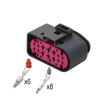 1J0973737 / 1J0973837 Automotive 14-Pin Waterproof Connector — VW Xenon Headlight Lamp Socket